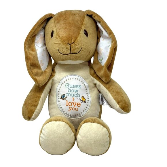GUESS HOW MUCH I LOVE YOU Lot Nutbrown Hare Bunny Moon Plush Rattle 2 Books - Picture 2 of 13